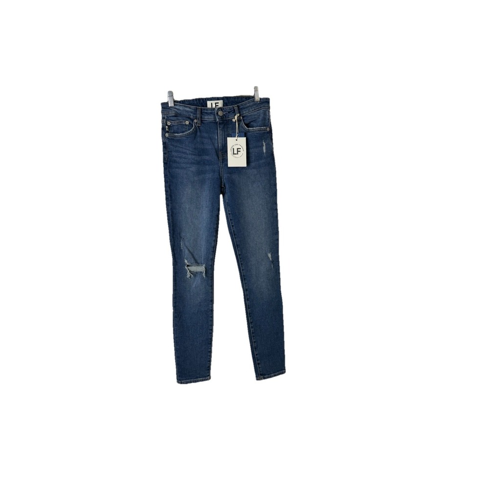 NWT Lovers and Friends Ricky Low Rise Stretch Skinny Jeans Women Sz 25 Distress